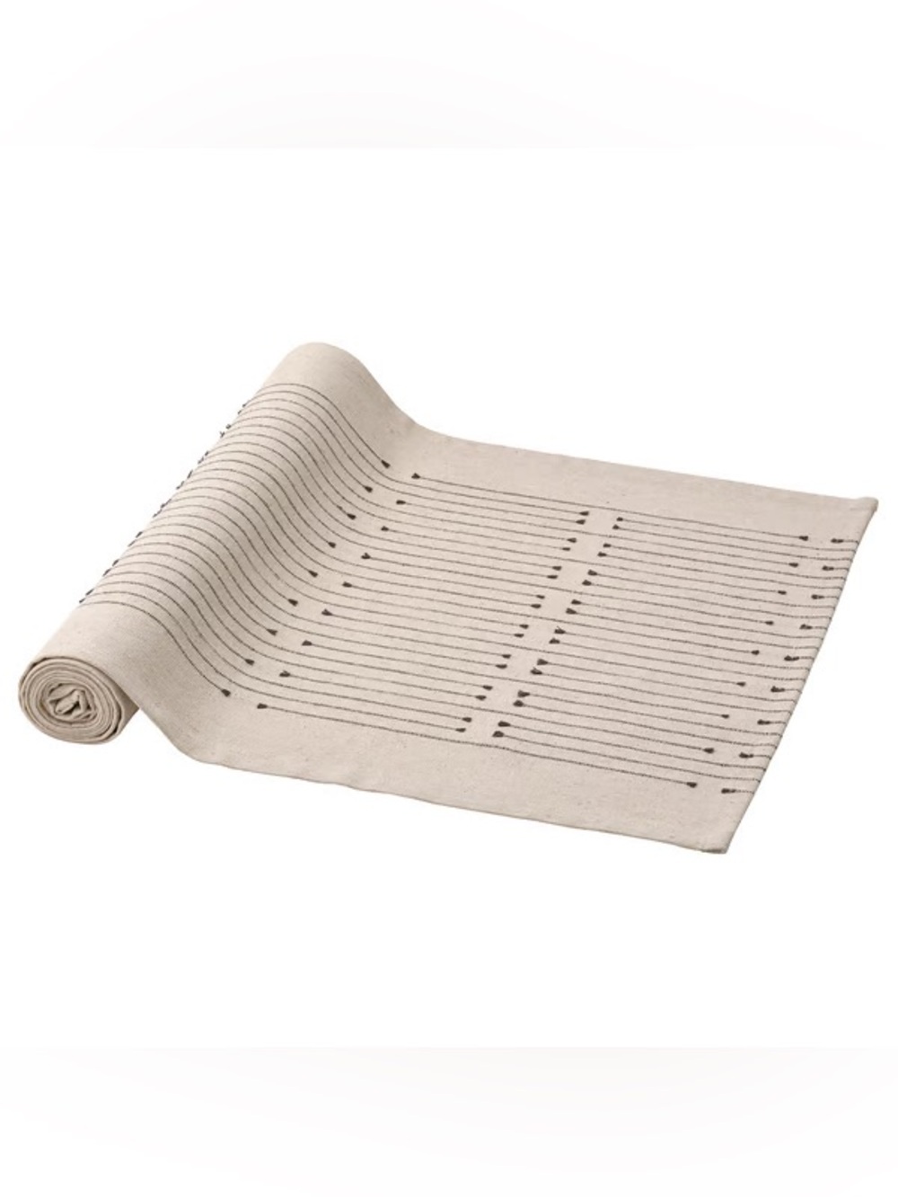 IKEA Neutral Printed Cotton Runner Rug (14”x59”)